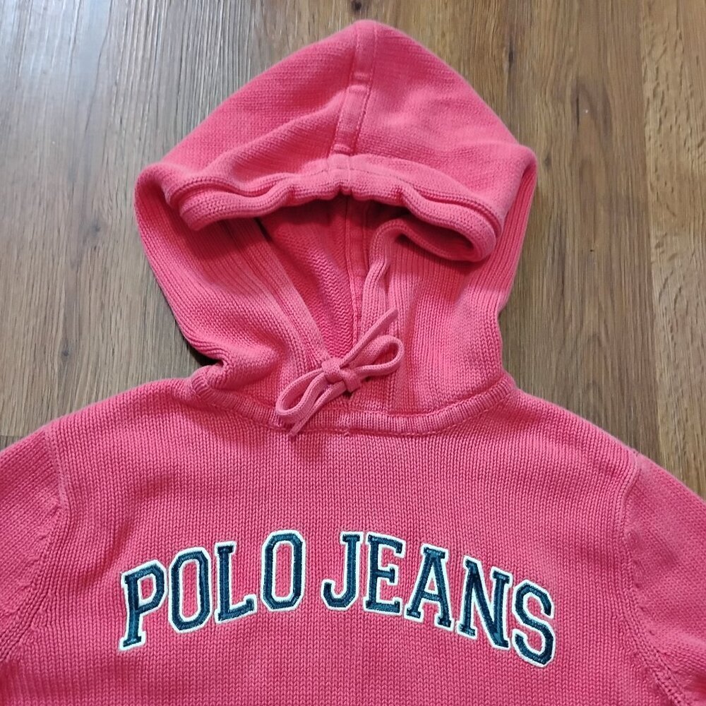 Vintage Y2K Polo Jeans Ralph Lauren Knit Hoodie Sweater Sweatshirt